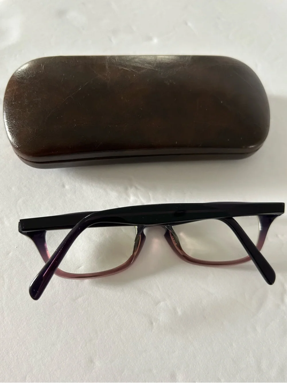 49-19-140 Purple Ombré Reading Glasses with Brown Case VN0100